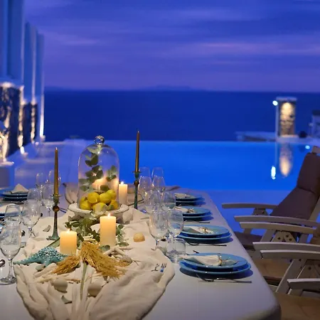 빌라 Mykonos Sea&sunset View Pool-hot Tub By Calypso Sunset Mykonos Town