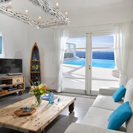 Mykonos Sea&sunset View Pool-hot Tub By Calypso Sunset 빌라