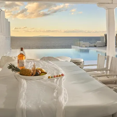 Mykonos Sea&sunset View Pool-hot Tub By Calypso Sunset 빌라 *