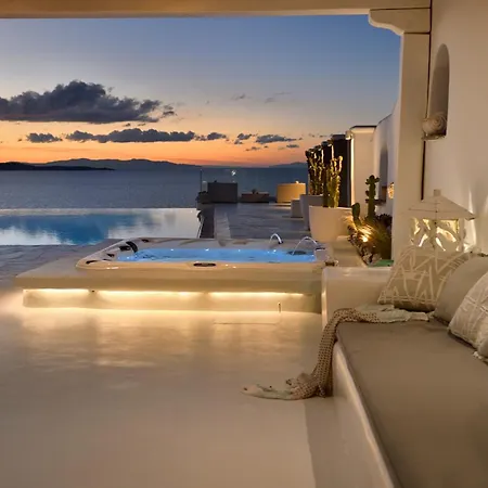 빌라 Mykonos Sea&sunset View Pool-hot Tub By Calypso Sunset *