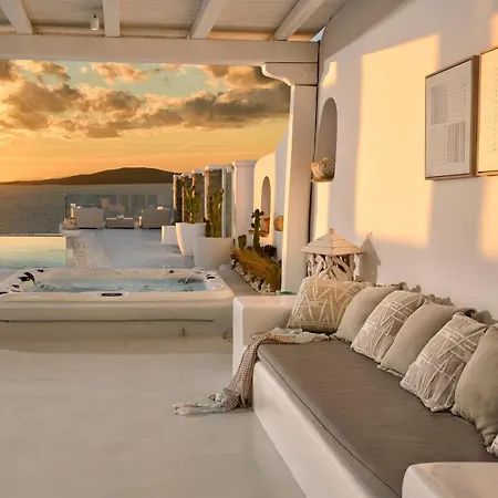 Mykonos Sea&sunset View Pool-hot Tub By Calypso Sunset 빌라 *