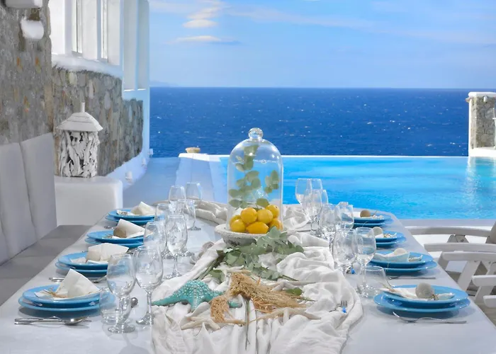 Mykonos Sea&sunset View Pool-hot Tub By Calypso Sunset Villa *