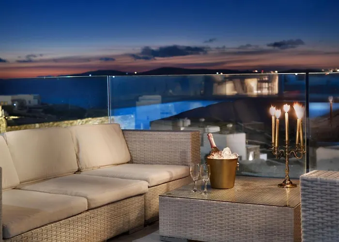 Villa Mykonos Sea&sunset View Pool-hot Tub By Calypso Sunset