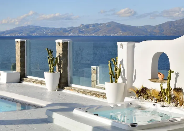 Villa Mykonos Sea&sunset View Pool-hot Tub By Calypso Sunset Mykonos Town