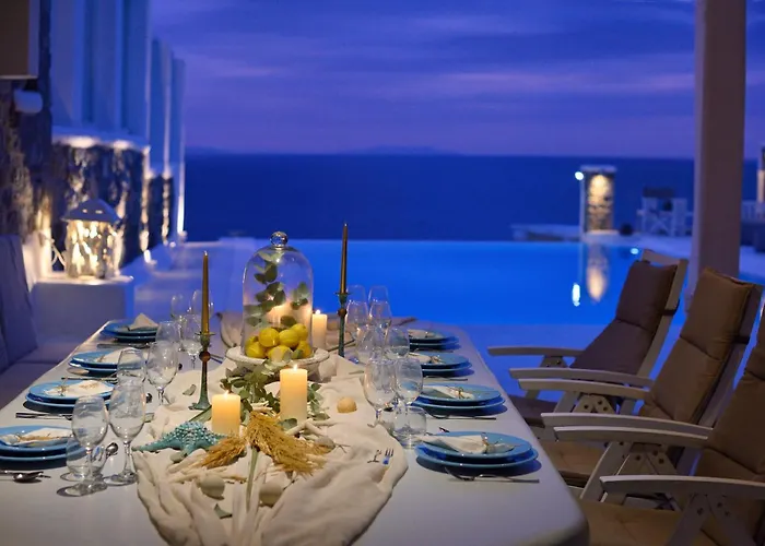 Willa Mykonos Sea&sunset View Pool-hot Tub By Calypso Sunset Mykonos Town