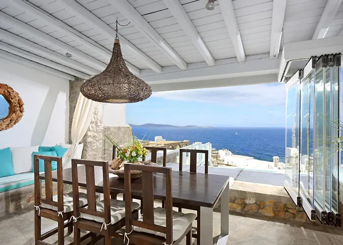 Mykonos Sea&sunset View Pool-hot Tub By Calypso Sunset Willa Mykonos Town