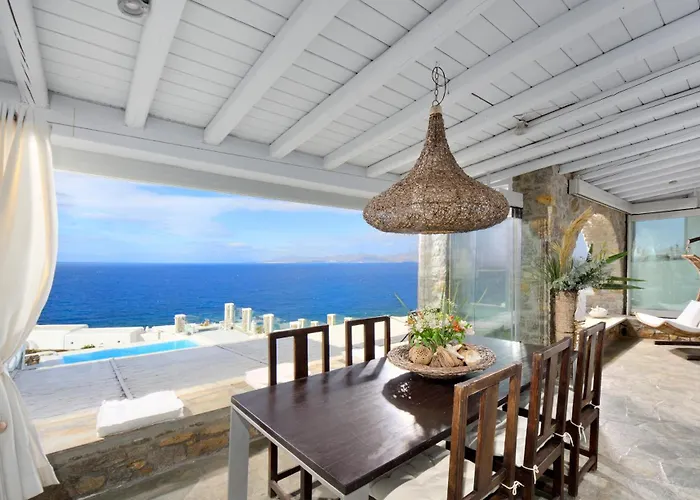 Willa Mykonos Sea&sunset View Pool-hot Tub By Calypso Sunset Mykonos Town