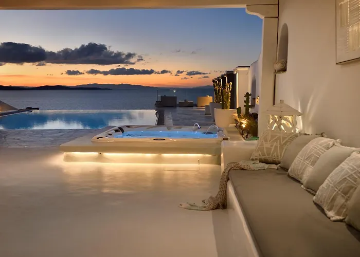 Willa Mykonos Sea&sunset View Pool-hot Tub By Calypso Sunset *