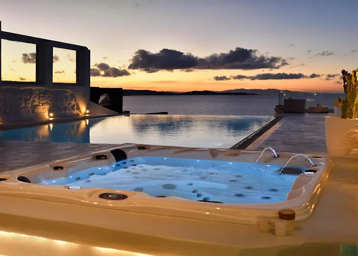 Mykonos Sea&sunset View Pool-hot Tub By Calypso Sunset Willa
